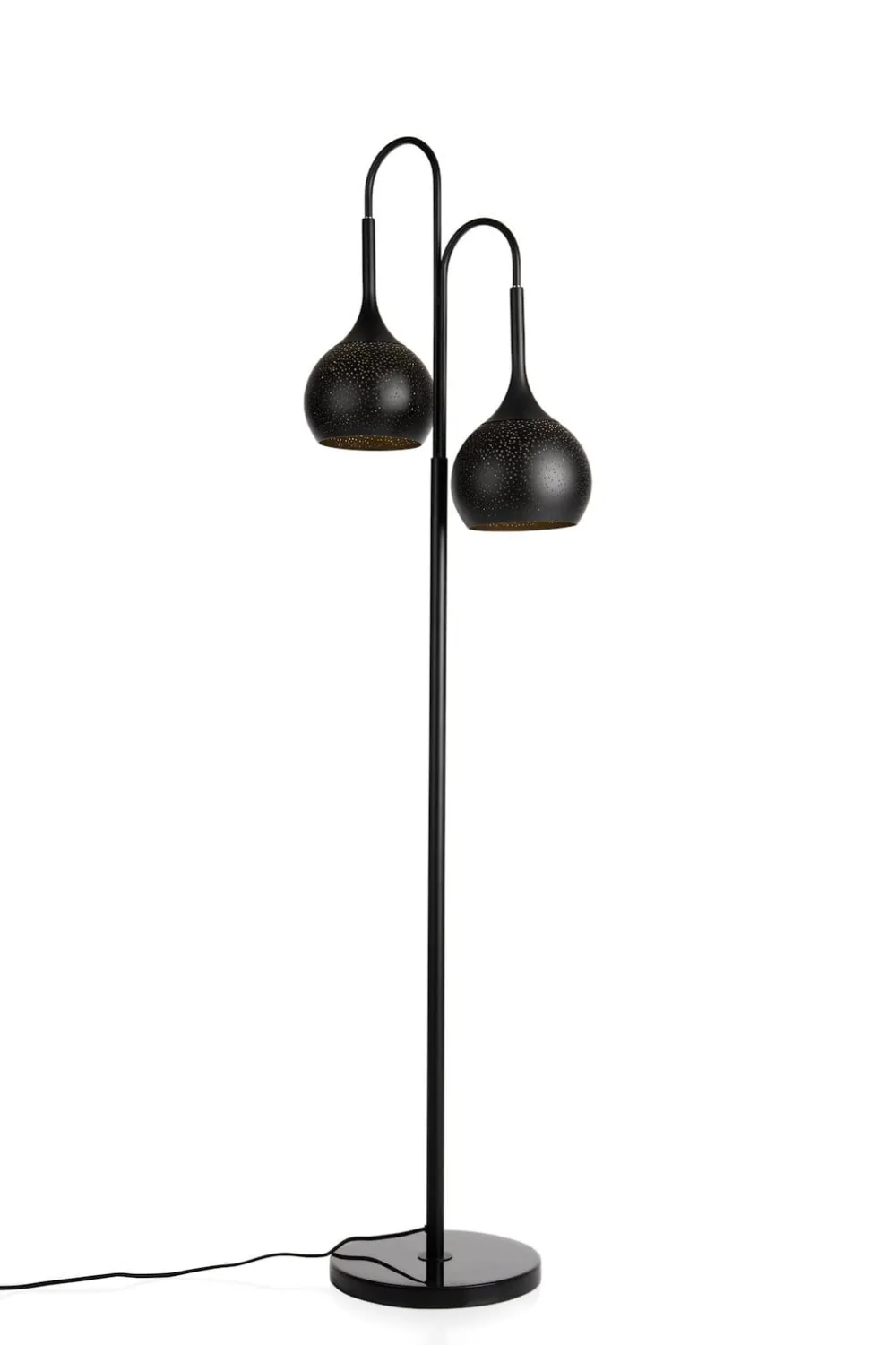 COCOmaison Arjen lampadaire 2*E27 - Noir/Or Hot