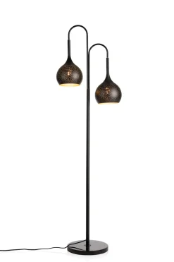 COCOmaison Arjen lampadaire 2*E27 - Noir/Or Hot