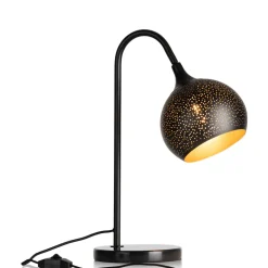 COCOmaison Arjen lampe de table 1*E27 - Noir/Or New