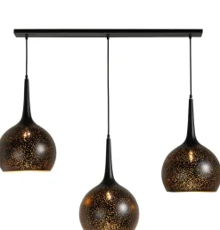 COCOmaison Arjen suspension 3*E27 - Noir/Or New