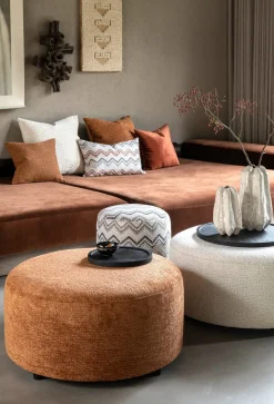 COCOmaison BeautiQ - Lush pouf - ronde 42 cm - Anthracite Clearance