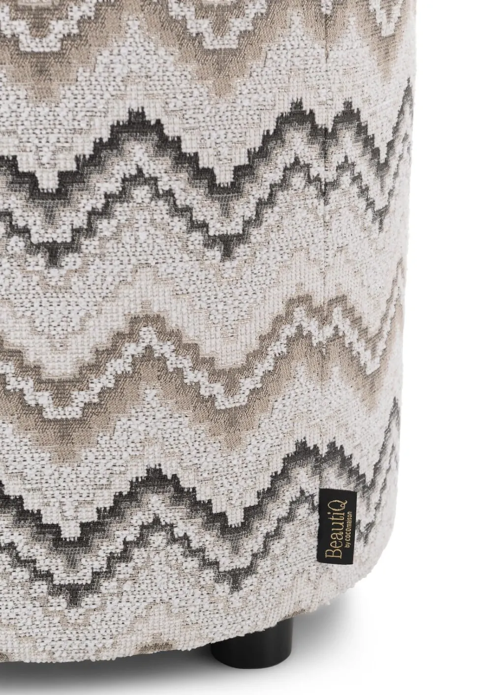 COCOmaison BeautiQ - Lush pouf - ronde 42 cm - Anthracite Clearance