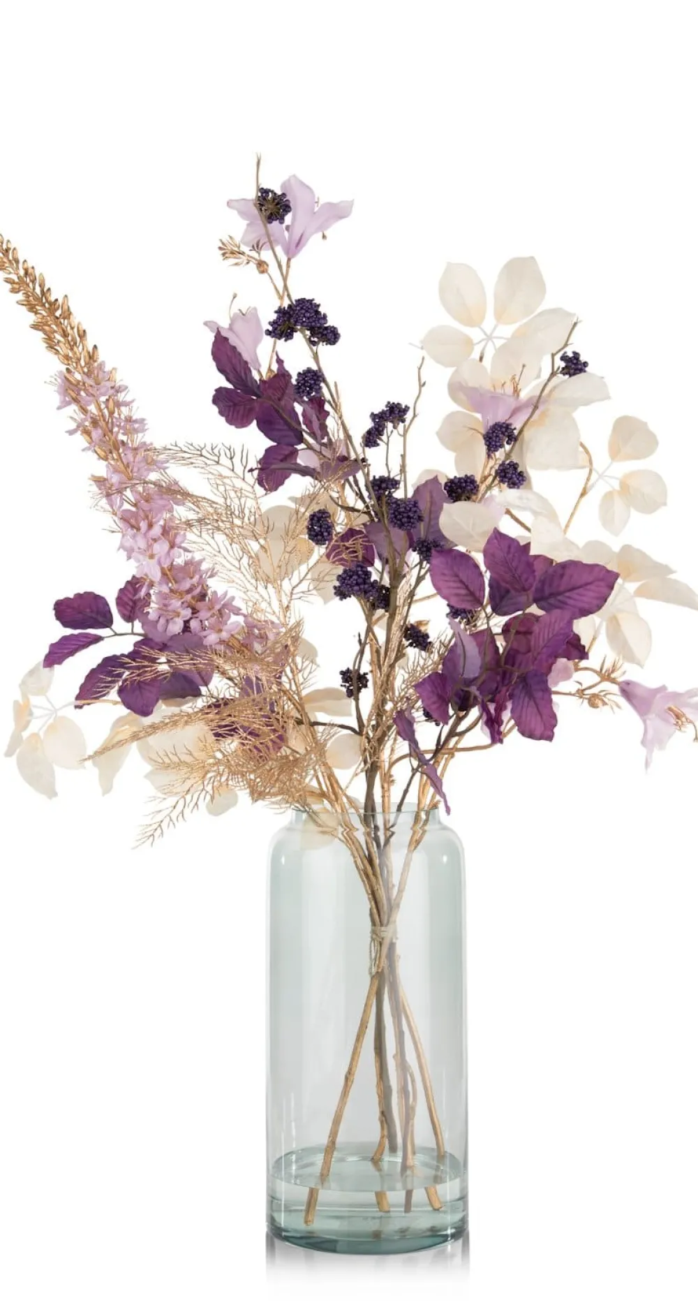 COCOmaison Beech Leaves Spray H95cm fleur - Violet