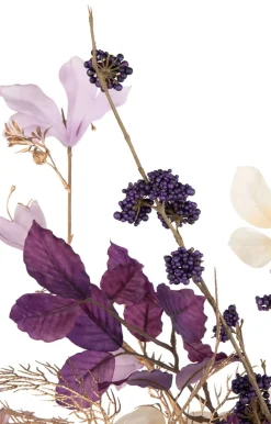 COCOmaison Beech Leaves Spray H95cm fleur - Violet