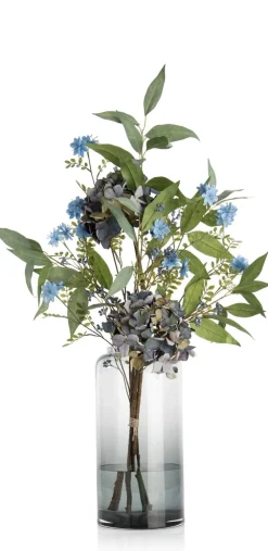COCOmaison Blossom Spray H91cm fleur artificielle - Bleu Sale