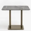 COCOmaison Brest table de bar marble light grey 120x75cm - Or Discount