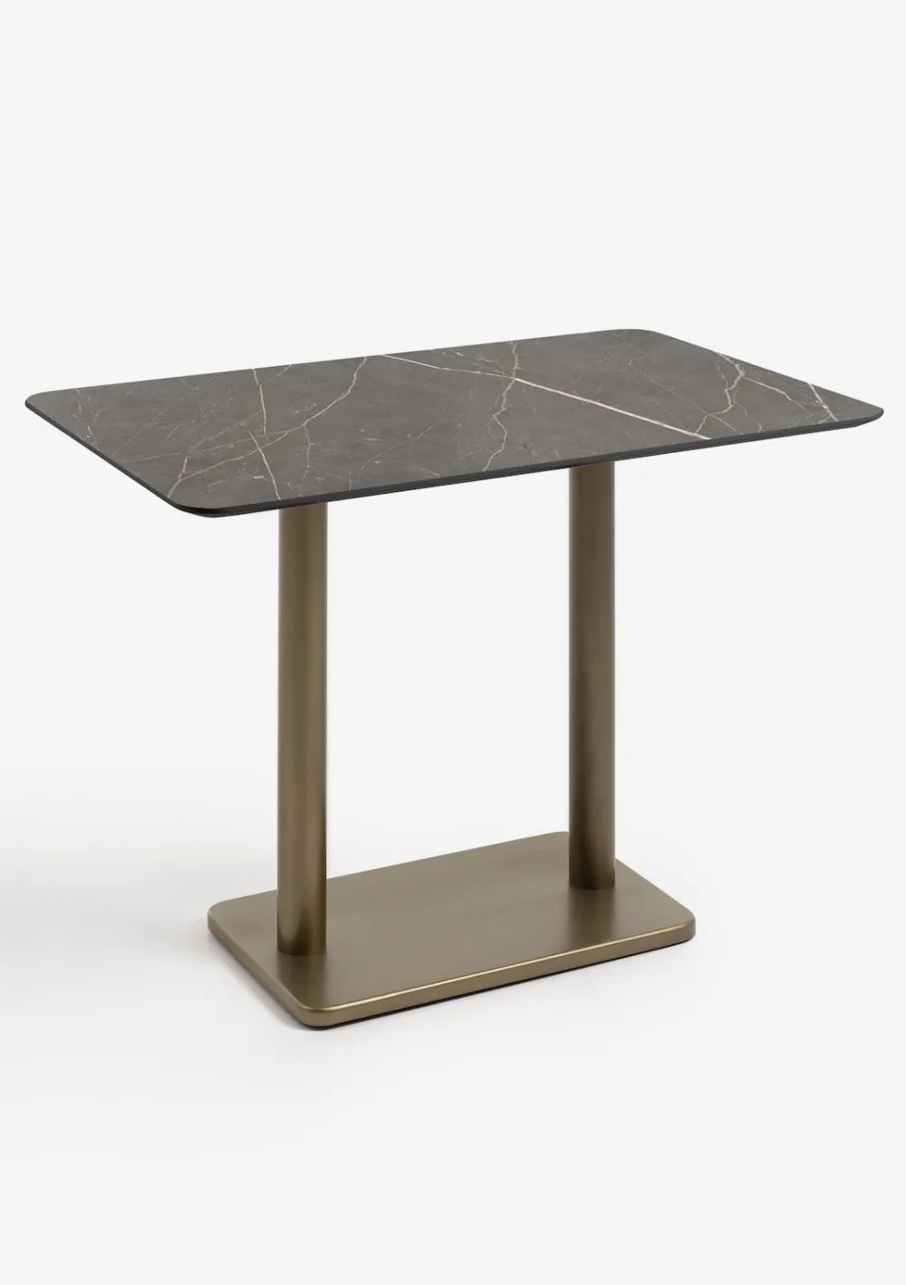 COCOmaison Brest table de bar marble onyx 120x75cm - Or New