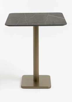 COCOmaison Brest table de bar marble onyx 75x75cm - Or New