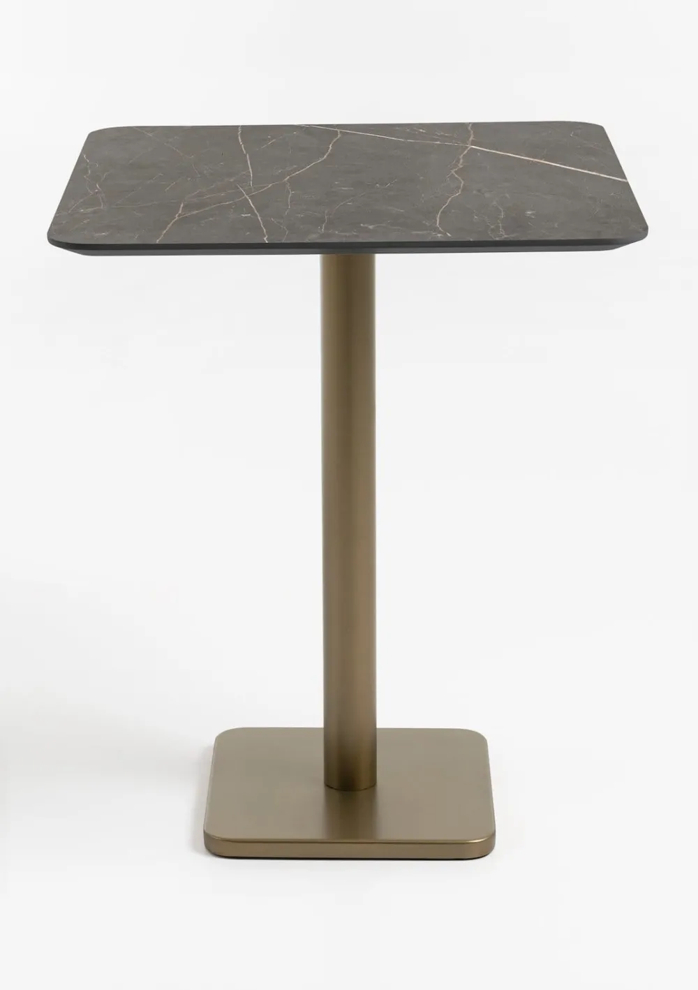 COCOmaison Brest table de bar marble onyx 75x75cm - Or New