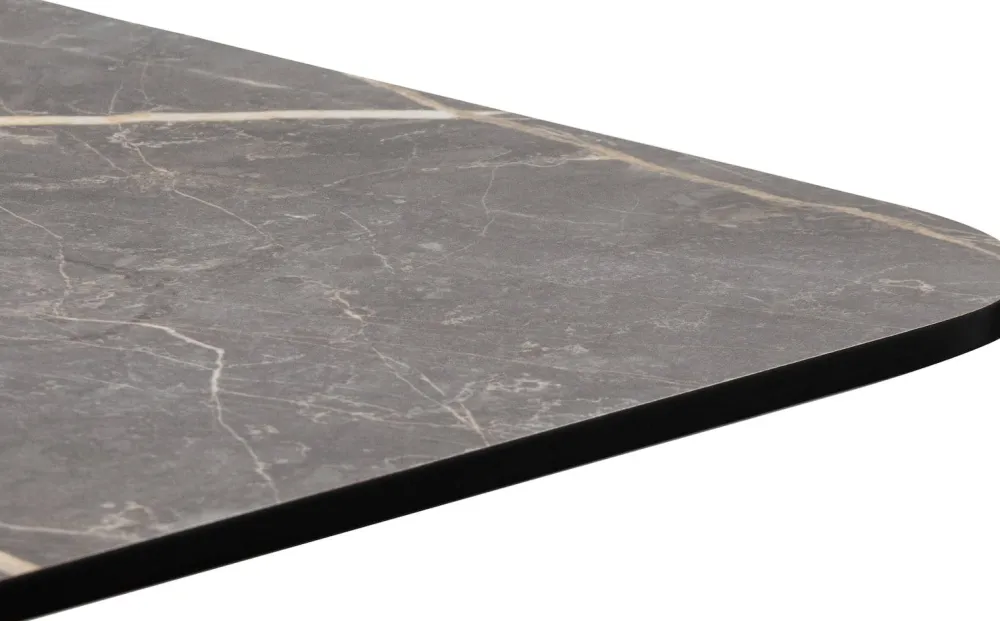 COCOmaison Brest table de bar marble light grey 75x75cm - Or Clearance