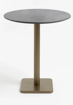 COCOmaison Brest table de bar stone anthracite D80cm - Or