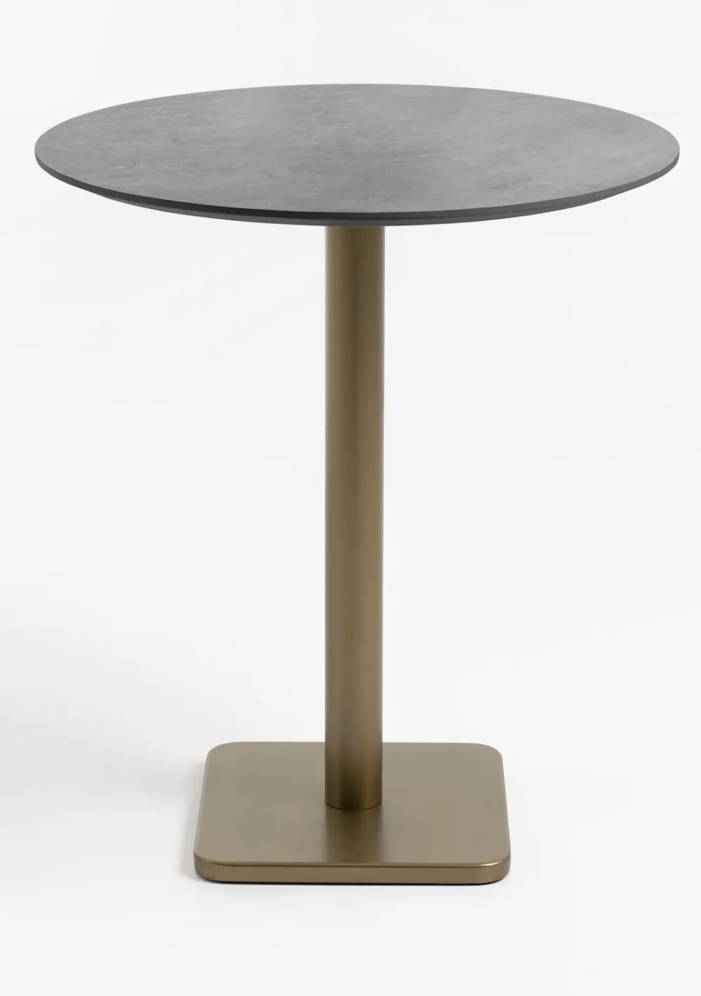 COCOmaison Brest table de bar stone anthracite D80cm - Or