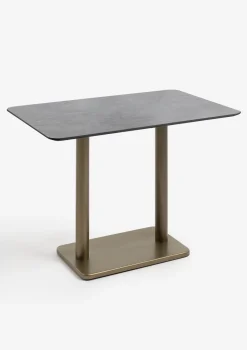 COCOmaison Brest table de bar stone anthracite 120x75cm - Or Sale