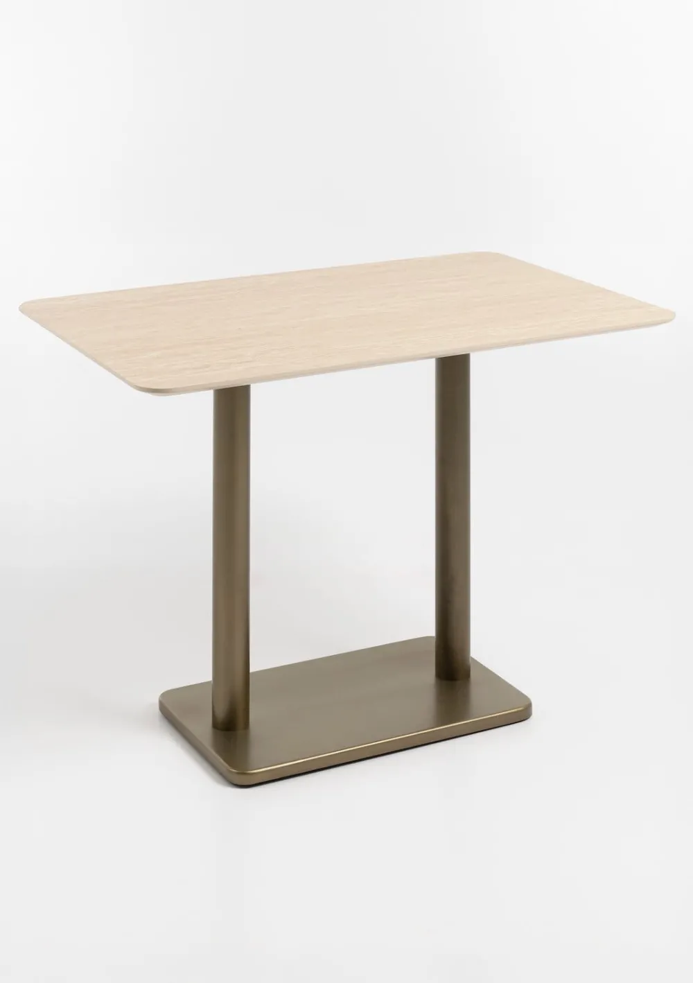 COCOmaison Brest table de bar Travertine 120x75cm - Or