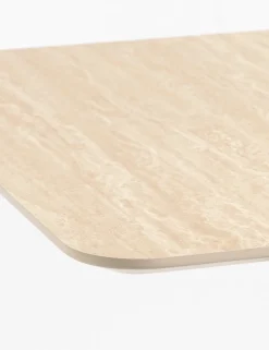 COCOmaison Brest table de bar Travertine 120x75cm - Or