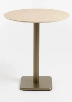 COCOmaison Brest table de bar Travertine D80cm - Or Online