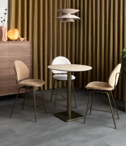 COCOmaison Brest table de bar Travertine D80cm - Or Online