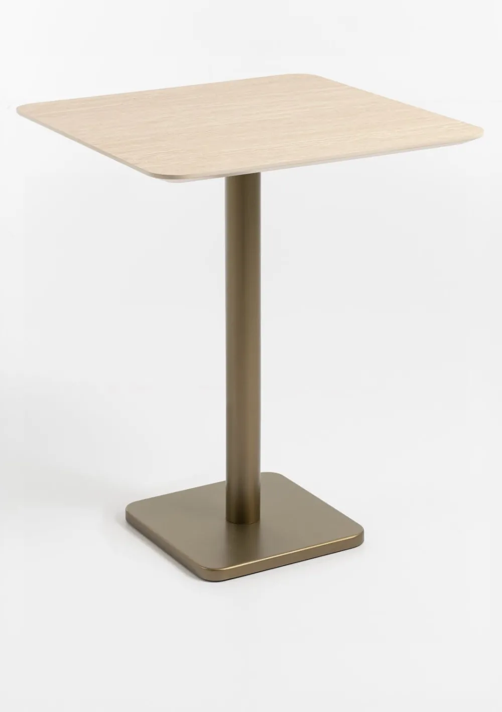 COCOmaison Brest table de bar Travertine 75x75cm - Or Discount