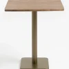 COCOmaison Brest table de bar vintage oak 75x75cm - Or Clearance