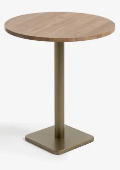 COCOmaison Brest table de bar vintage oak D80cm - Or Clearance