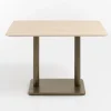 COCOmaison Brest table de bistro Travertine 120x75cm - Or Discount