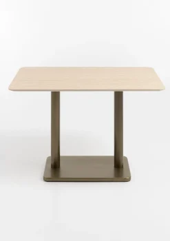COCOmaison Brest table de bistro Travertine 120x75cm - Or Discount