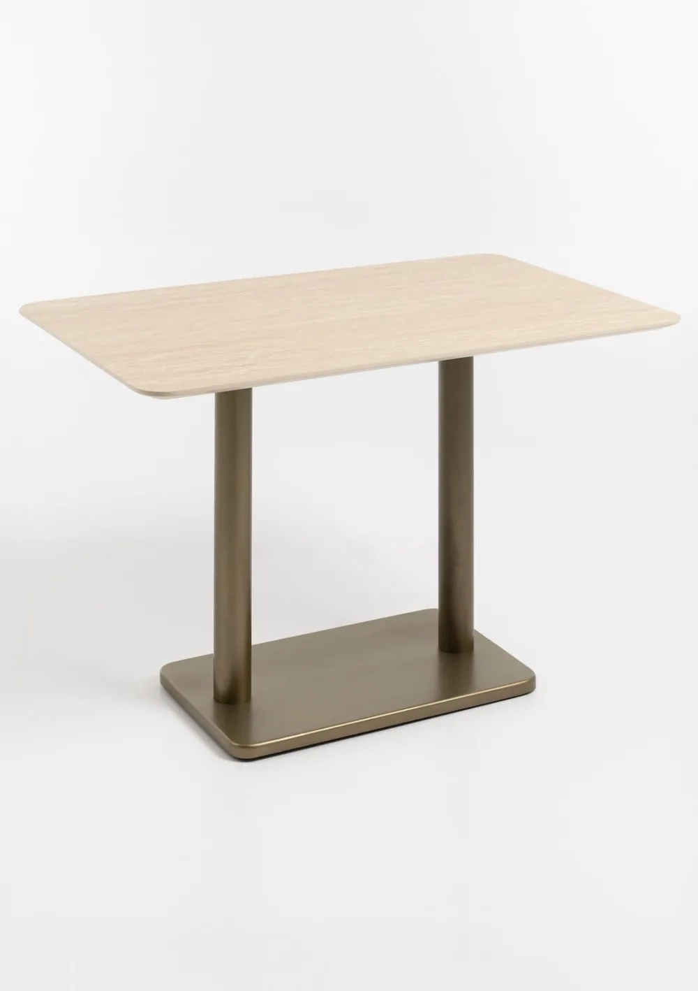 COCOmaison Brest table de bistro Travertine 120x75cm - Or Discount