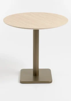COCOmaison Brest table de bistro Travertine D80cm - Or Outlet