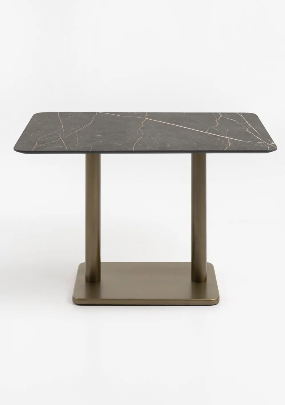 COCOmaison Brest table de bistrot marble onyx 120x75cm - Or