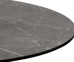 COCOmaison Brest table de bistrot marble light grey D80cm - Or New