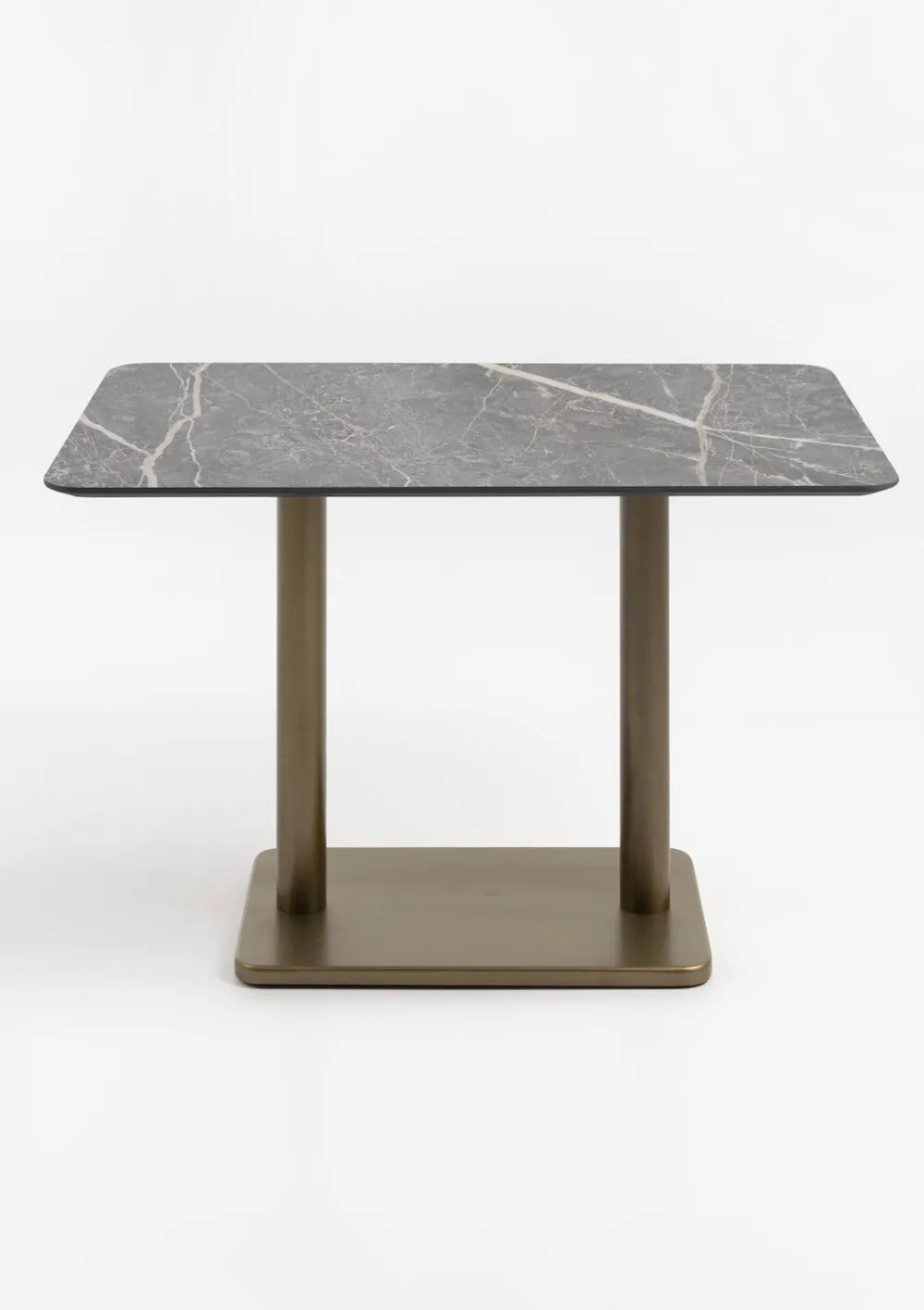 COCOmaison Brest table de bistrot marble light grey 120x75cm - Or Hot