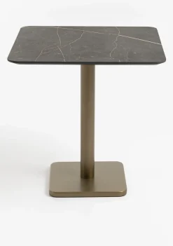 COCOmaison Brest table de bistrot marble onyx 75x75cm - Or Best