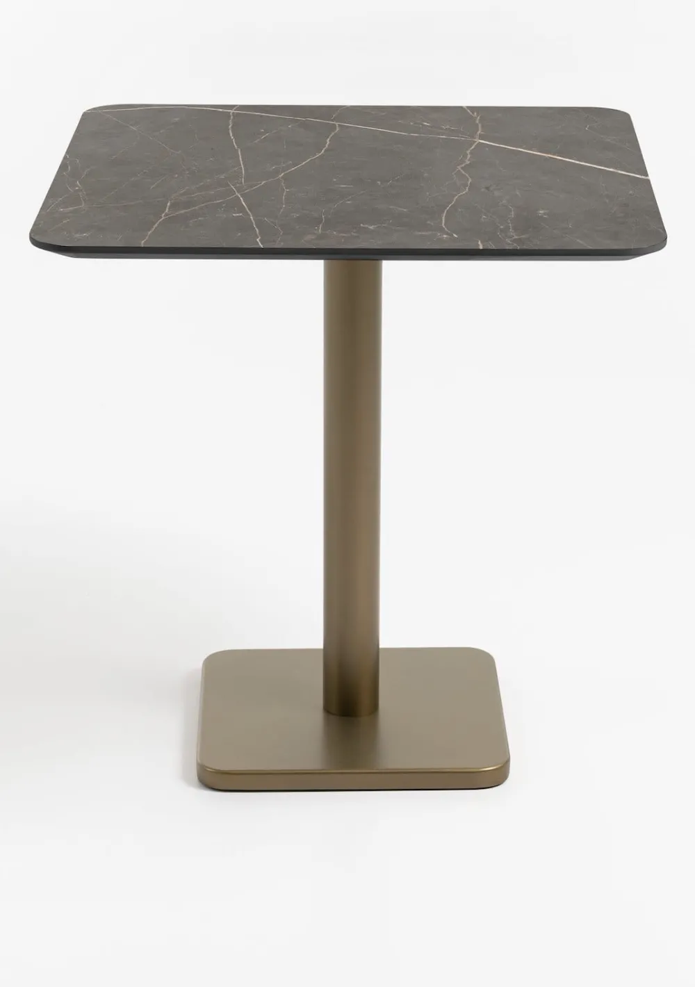 COCOmaison Brest table de bistrot marble onyx 75x75cm - Or Best