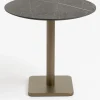 COCOmaison Brest table de bistrot marble onyx D80cm - Or New