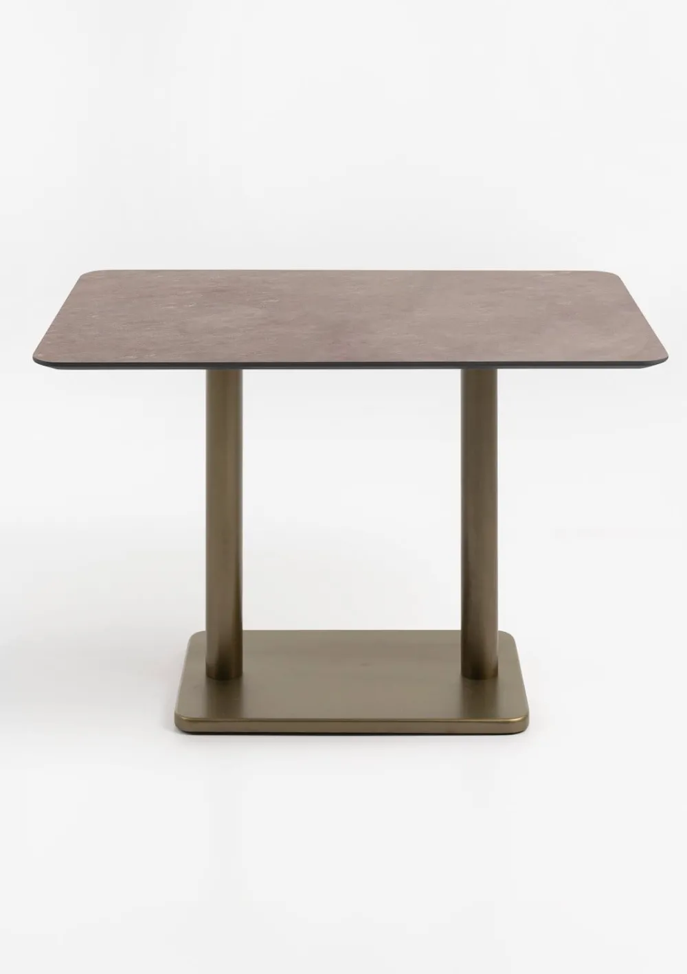 COCOmaison Brest table de bistrot stone rust 120x75cm - Or New