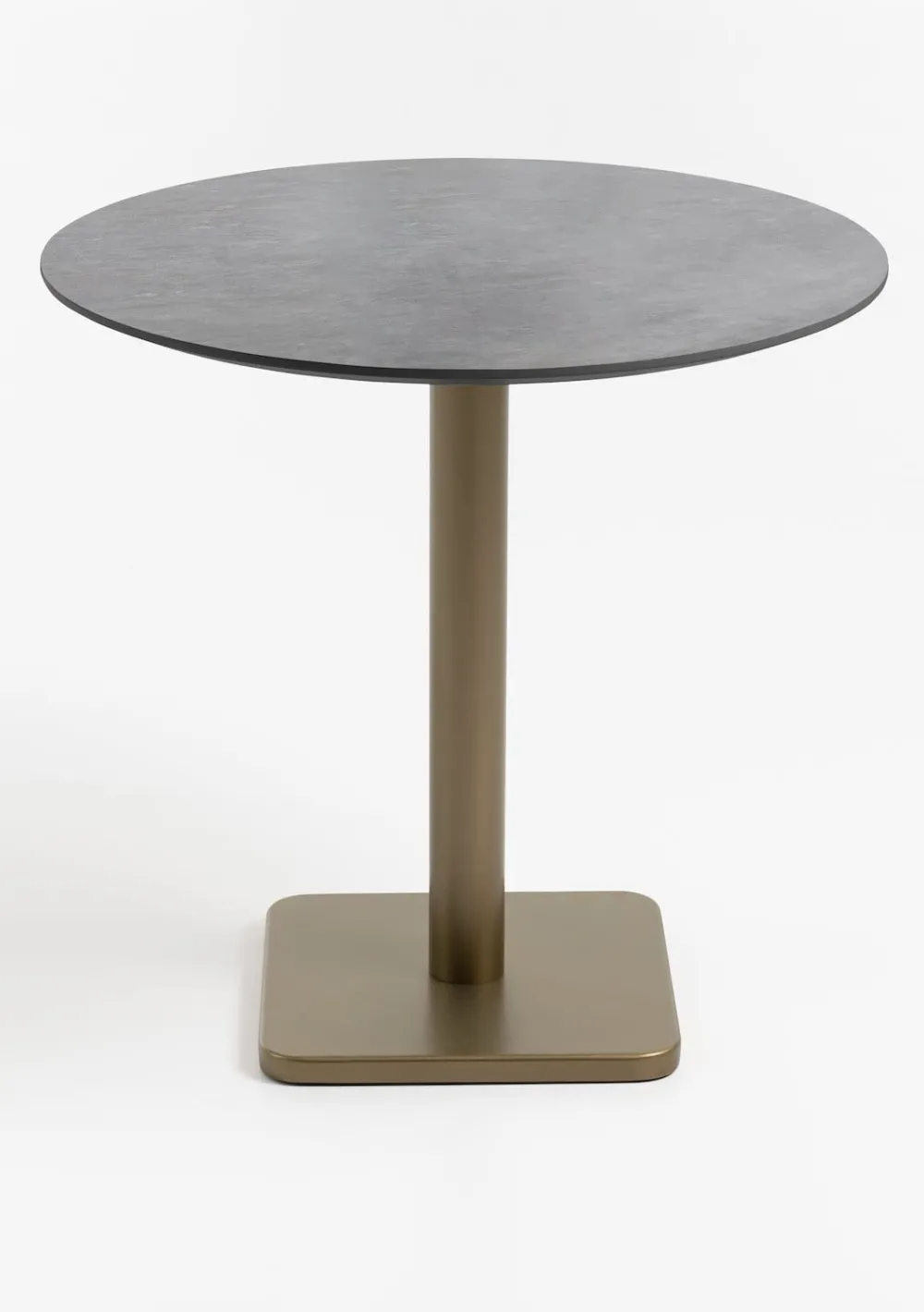 COCOmaison Brest table de bistrot stone anthracite D80cm - Or