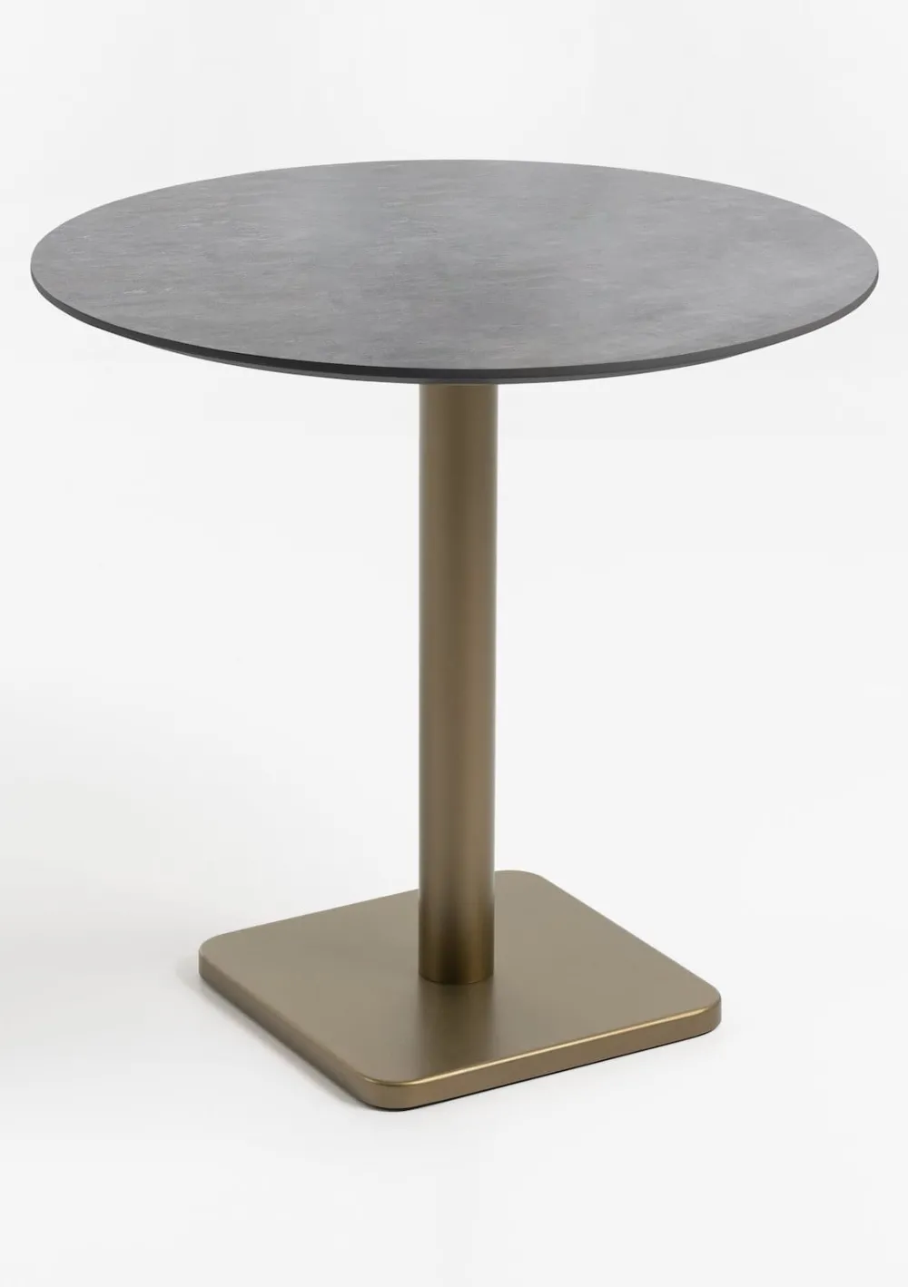 COCOmaison Brest table de bistrot stone anthracite D80cm - Or