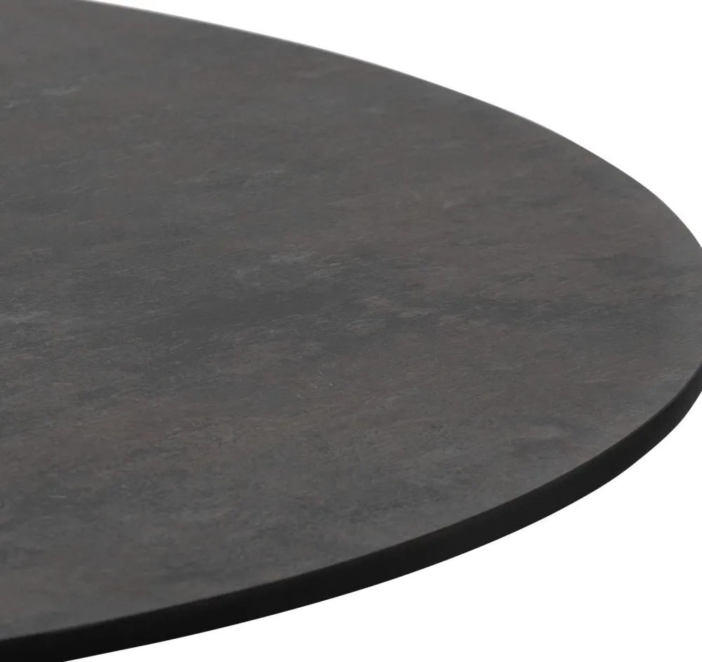 COCOmaison Brest table de bistrot stone anthracite D80cm - Or