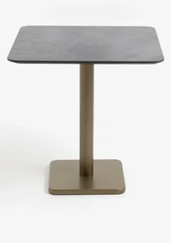 COCOmaison Brest table de bistrot stone anthracite 75x75cm - Or Clearance