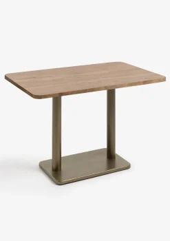 COCOmaison Brest table de bistrot vintage oak 120x75cm - Or New