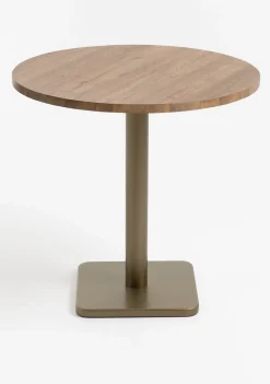 COCOmaison Brest table de bistrot vintage oak D80cm - Or Sale