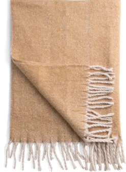 COCOmaison Camel plaid 127x152cm - Ocre Clearance