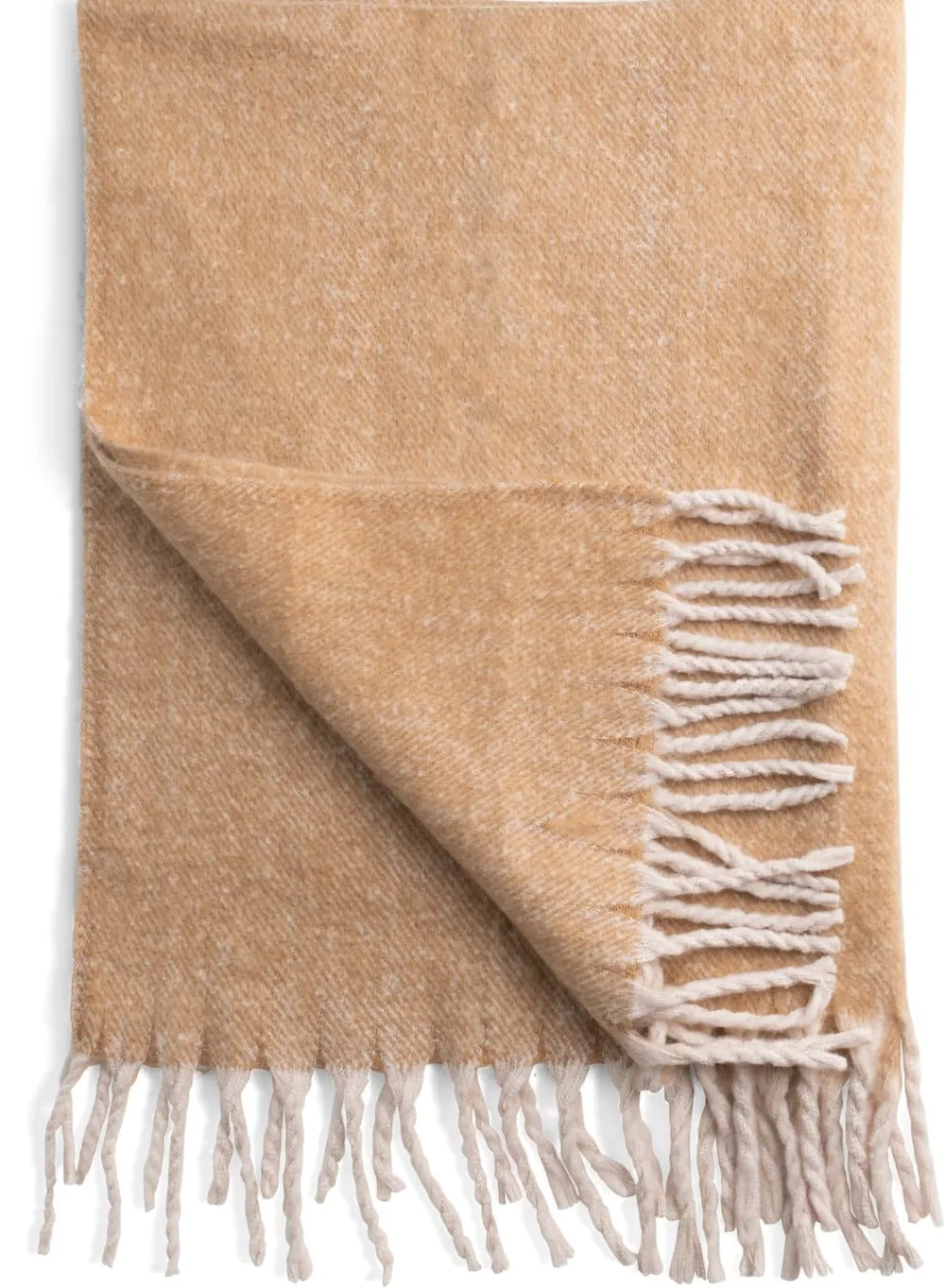 COCOmaison Camel plaid 127x152cm - Ocre Clearance