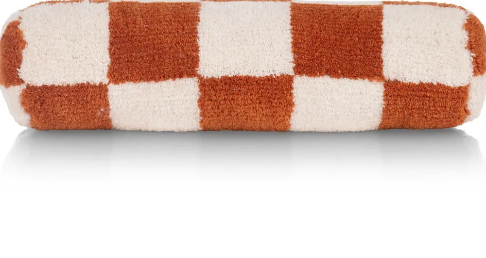 COCOmaison Check bolster coussin 15x50cm - Cuivre Clearance
