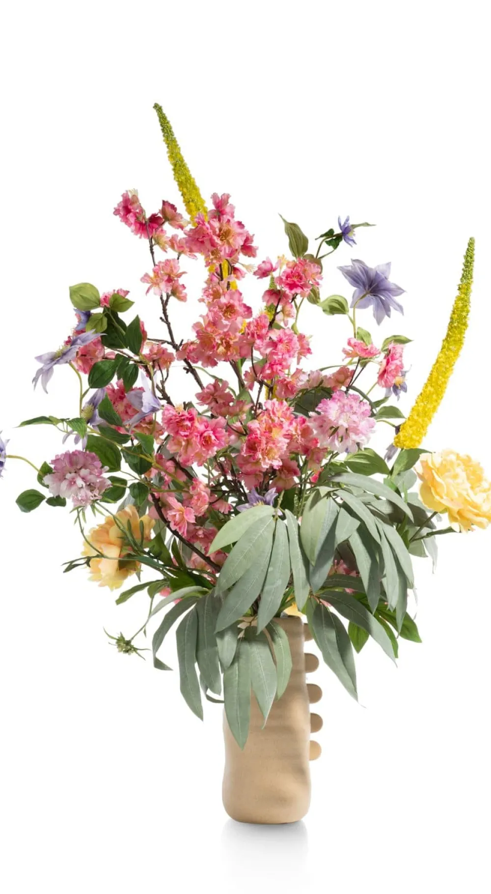 COCOmaison Cherry blossom spray H120cm - Rose Hot