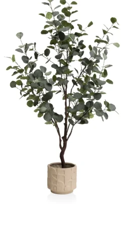 COCOmaison Eucalyptus Tree plante artificielle H140cm - Vert Hot