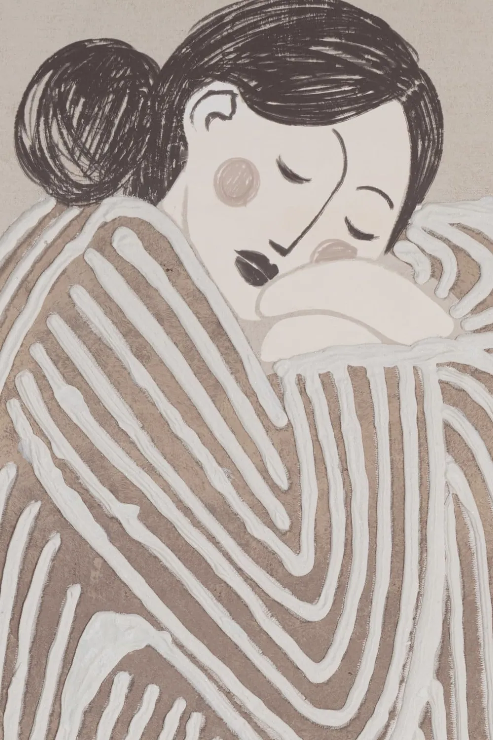 COCOmaison Fae tableau 80x120cm - Couleur creme Discount