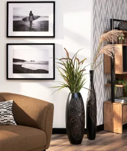 COCOmaison Faye vase H107cm - Noir Hot