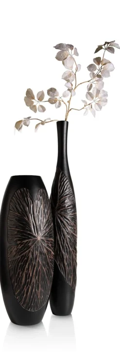 COCOmaison Faye vase H75cm - Noir Hot
