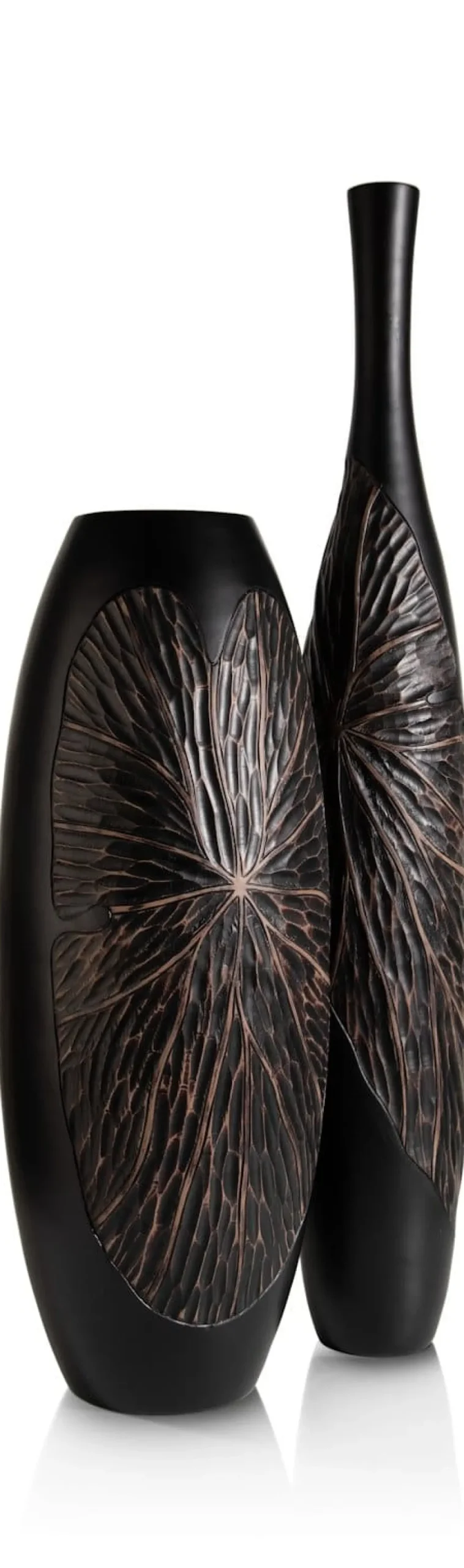 COCOmaison Faye vase H75cm - Noir Hot